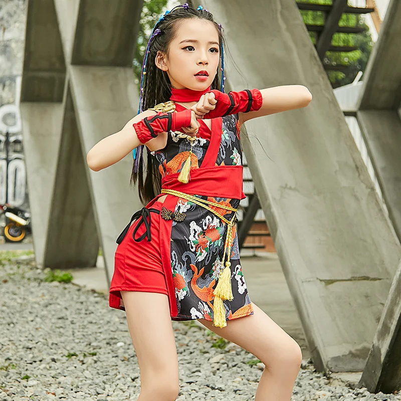 Фото Детские костюмы в китайском стиле Национальный чонсам детская танцевальная