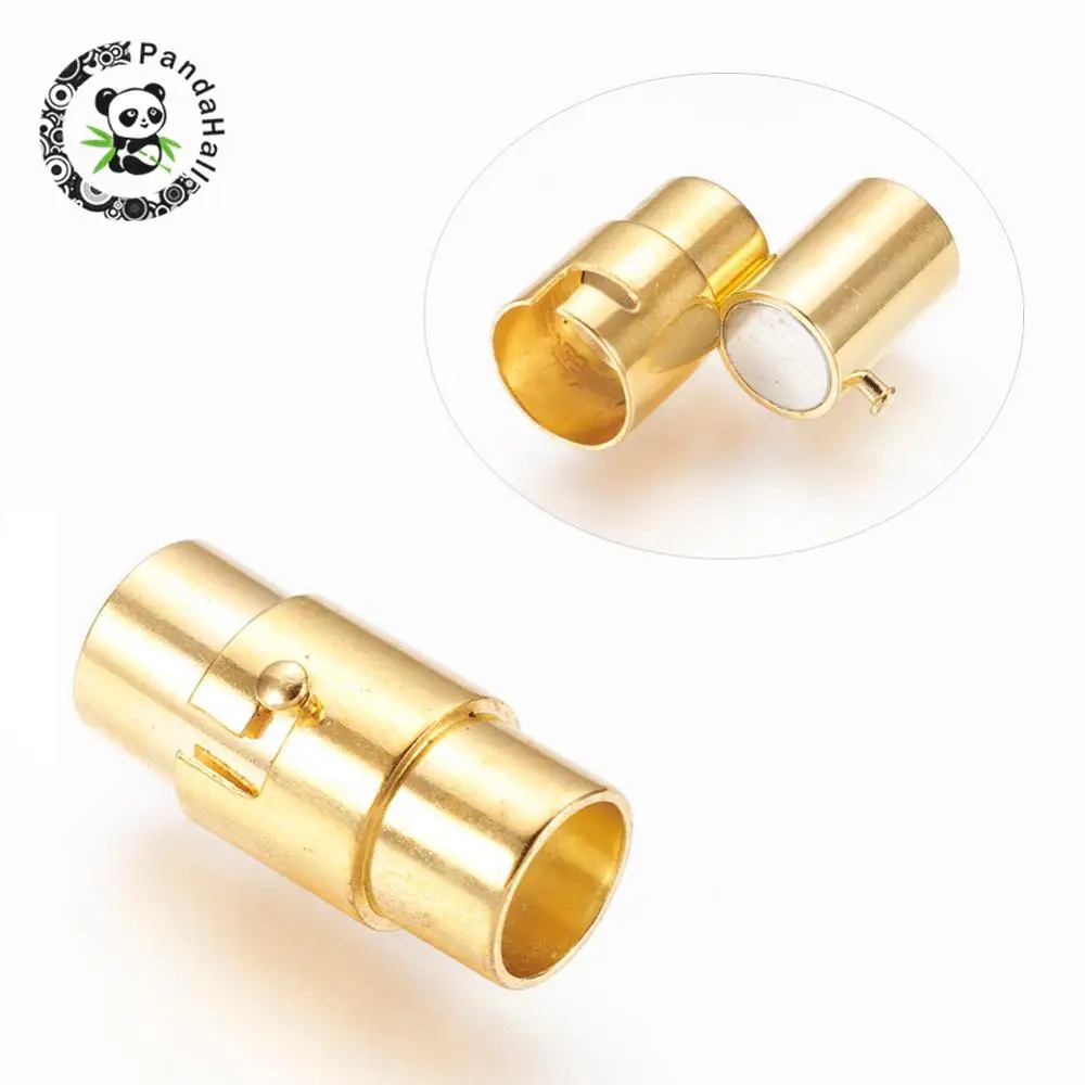 50Sets Column Brass Magnetic Screw Clasps Jewelry Findings Golden Silver Color, 17x7mm, Hole: 6mm
50Sets Column Brass Magnetic Screw Clasps Jewelry Findings Golden Silver Color, 17x7mm, Hole: 6mm