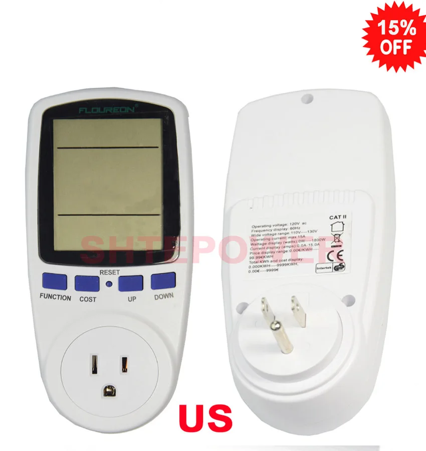 Power digital meter measure volatage for US socket Max operating current 15A free shipping
Power digital meter measure volatage for US socket Max operating current 15A free shipping