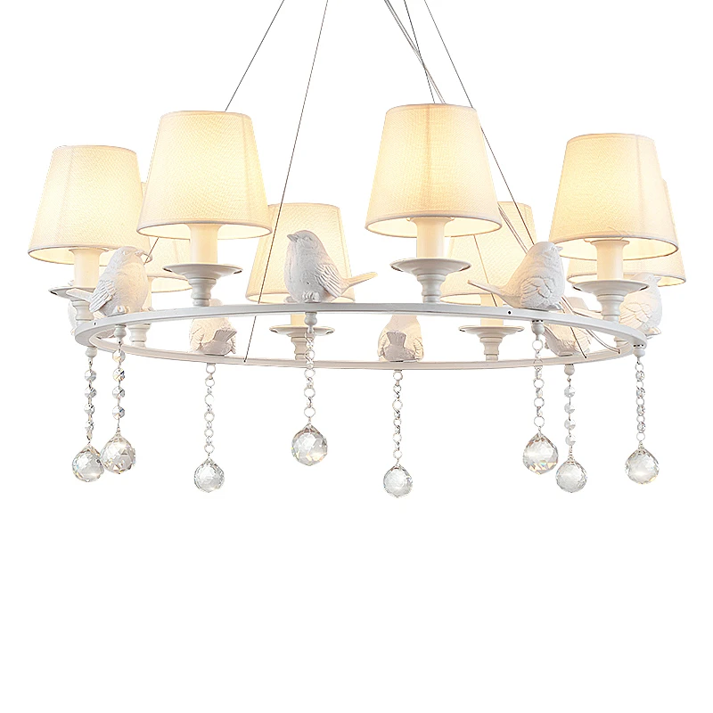 Mediterranean Resin Bird with Cloth Lampshade Pendant Lights Dining Room Pendant Lamps Study Living Room Suspension Luminaire
Mediterranean Resin Bird with Cloth Lampshade Pendant Lights Dining Room Pendant Lamps Study Living Room Suspension Luminaire