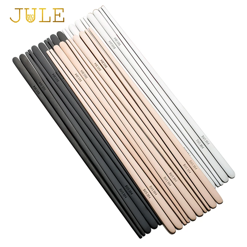 5pairs 304 Stainless Steel Korean Chopsticks Japanese Sushi Black Metal Food Chop Stick Flat Durable Palillos Chinos Tableware
5pairs 304 Stainless Steel Korean Chopsticks Japanese Sushi Black Metal Food Chop Stick Flat Durable Palillos Chinos Tableware