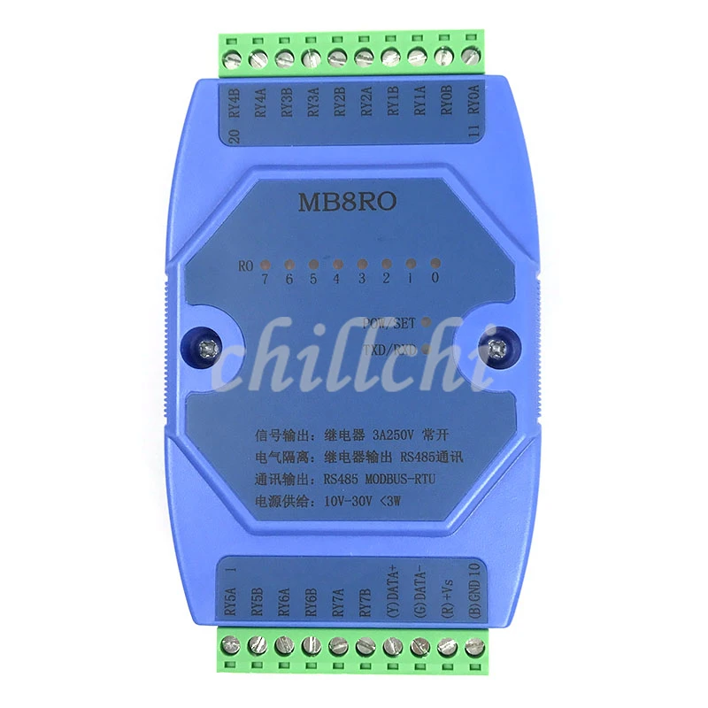 Модуль вывода переключателя, 8 релейных выходов, тип изоляции MODBUS RTU RS485, связь
Модуль вывода переключателя, 8 релейных выходов, тип изоляции MODBUS RTU RS485, связь