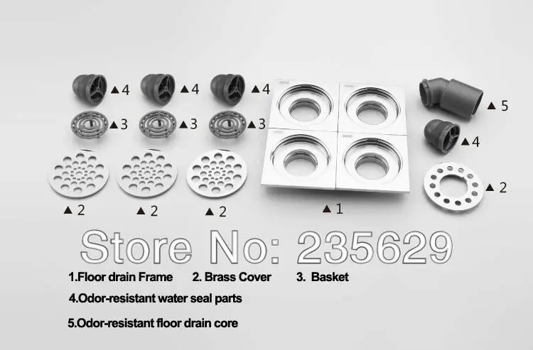 Free Shipping, Brass floor drain,Anti odor,Chrome Plated, 3 PCS common floor drain+1 PCS Washing machine odor floor drain
Free Shipping, Brass floor drain,Anti odor,Chrome Plated, 3 PCS common floor drain+1 PCS Washing machine odor floor drain