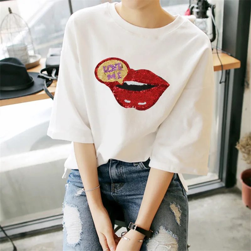 Sequins patch Red lips Applique Fashion embroidery Iron on patches deal with it Stickers for clothes T-shirt/Dress/Jeans/Coat
Sequins patch Red lips Applique Fashion embroidery Iron on patches deal with it Stickers for clothes T-shirt/Dress/Jeans/Coat