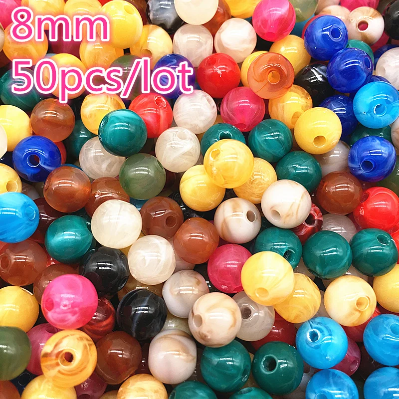 50pcs 8mm Round Acrylic Beads Spacer Loose Beads For Jewelry Making DIY Bracelet #07
50pcs 8mm Round Acrylic Beads Spacer Loose Beads For Jewelry Making DIY Bracelet #07