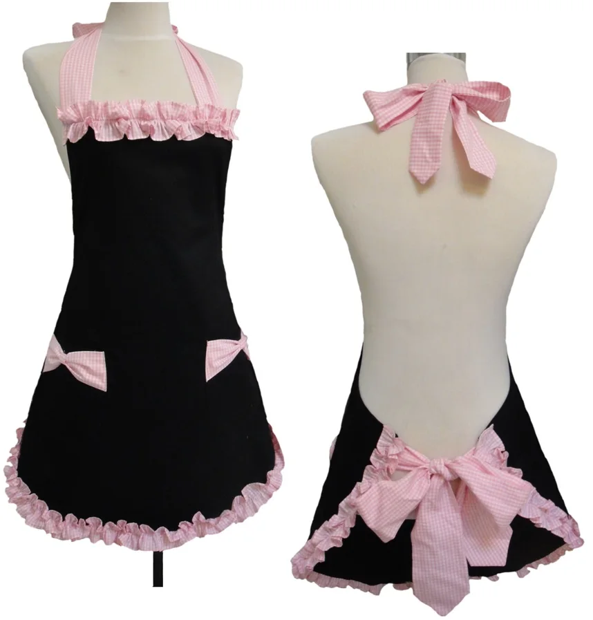 Fashion Korean Kitchen Apron Woman Black Cotton Grid Chequer Ruffled Cooking Salon Apron Avental de Cozinha Divertido Pinafore
Fashion Korean Kitchen Apron Woman Black Cotton Grid Chequer Ruffled Cooking Salon Apron Avental de Cozinha Divertido Pinafore
