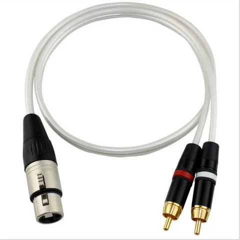 Аудиокабель 3pin XLR Мама 2 RCA папа для усилителя мощности микшера динамика кабеля