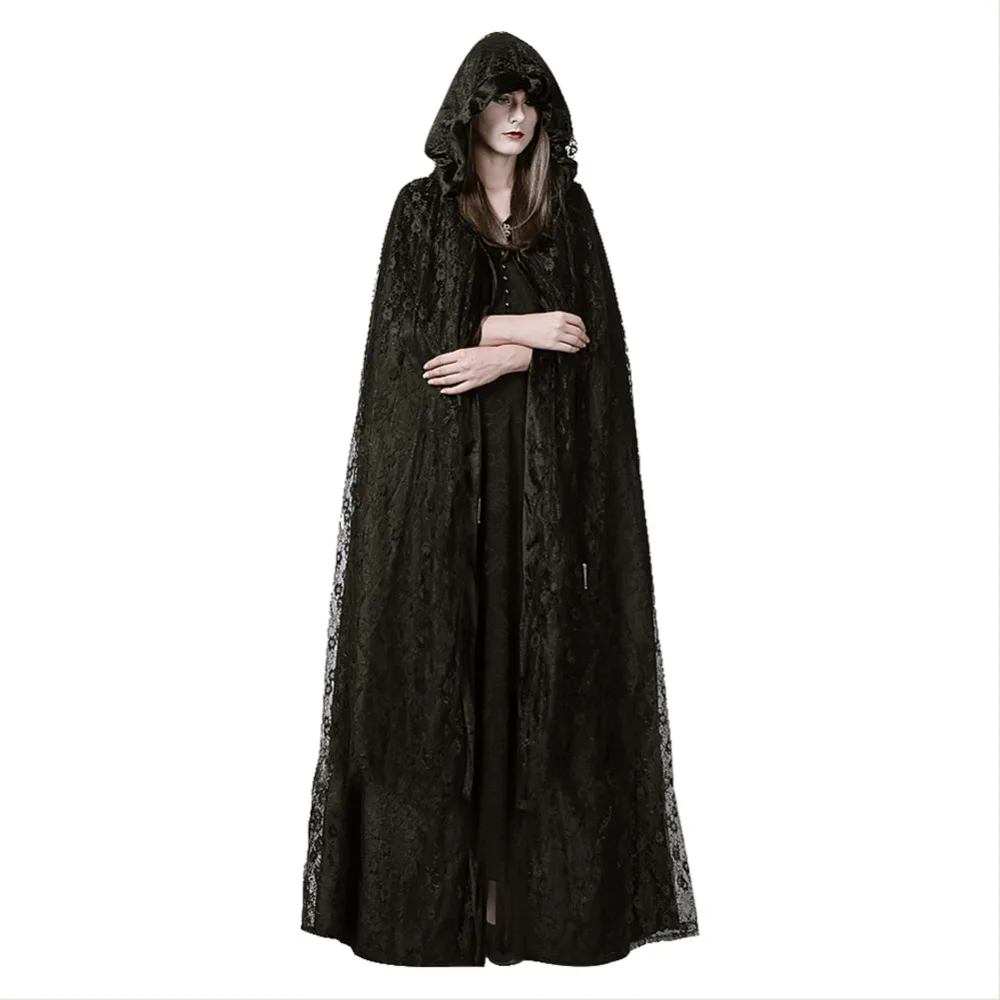 Women Coat Black Floral Lace Long Hooded Cloak Female Long Velvet Cape For Halloween Cosplay Costumes
Women Coat Black Floral Lace Long Hooded Cloak Female Long Velvet Cape For Halloween Cosplay Costumes
