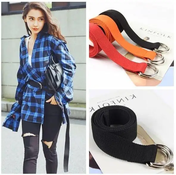 Fashion New D Ring Double Buckle Canvas Belt for Man's Women High Quality 3.8 Mm Thick Solid Color Canvas Belt
Fashion New D Ring Double Buckle Canvas Belt for Man's Women High Quality 3.8 Mm Thick Solid Color Canvas Belt
