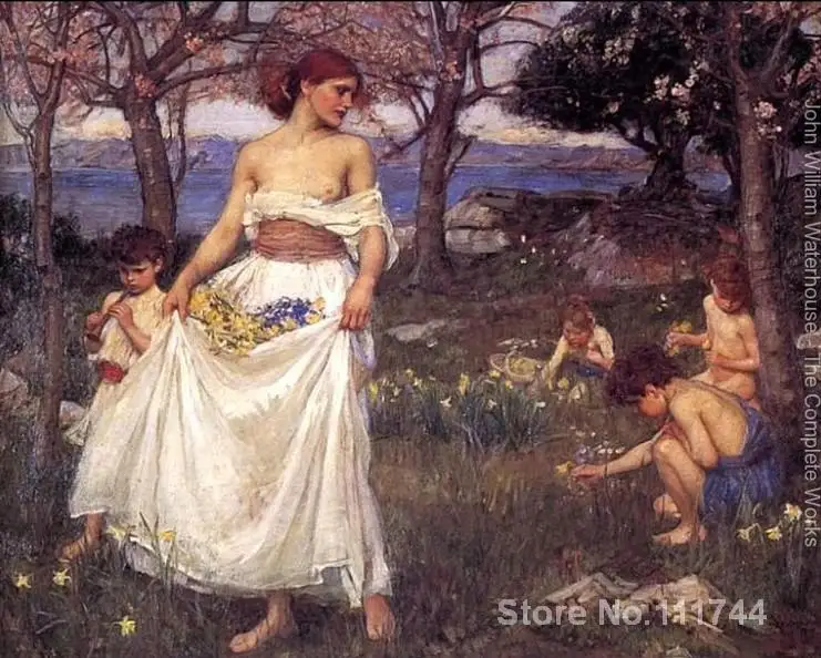 A Song of Springtime John William Waterhouse Oil painting reproduction Handmade High quality
A Song of Springtime John William Waterhouse Oil painting reproduction Handmade High quality