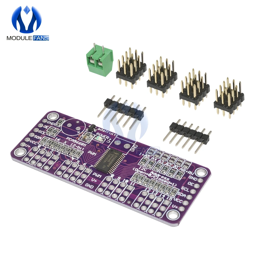 16 канальный 12 битный PWM сервопривод PCA9685 1 6 кГц модуль для материнской платы Raspberry