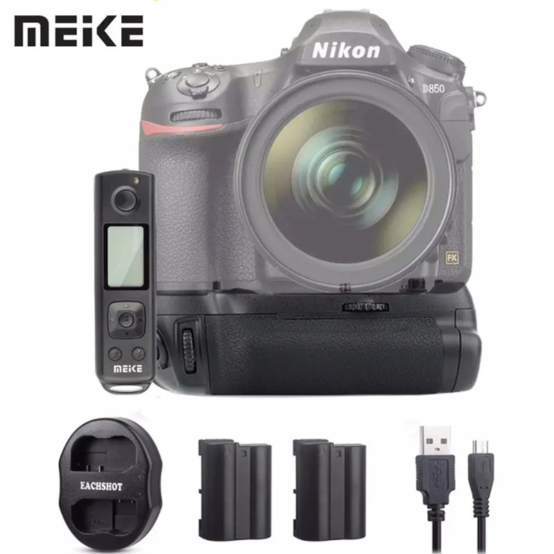 Вертикальная ручка для фотосъемки Meike MK D850 Pro с беспроводным пультом