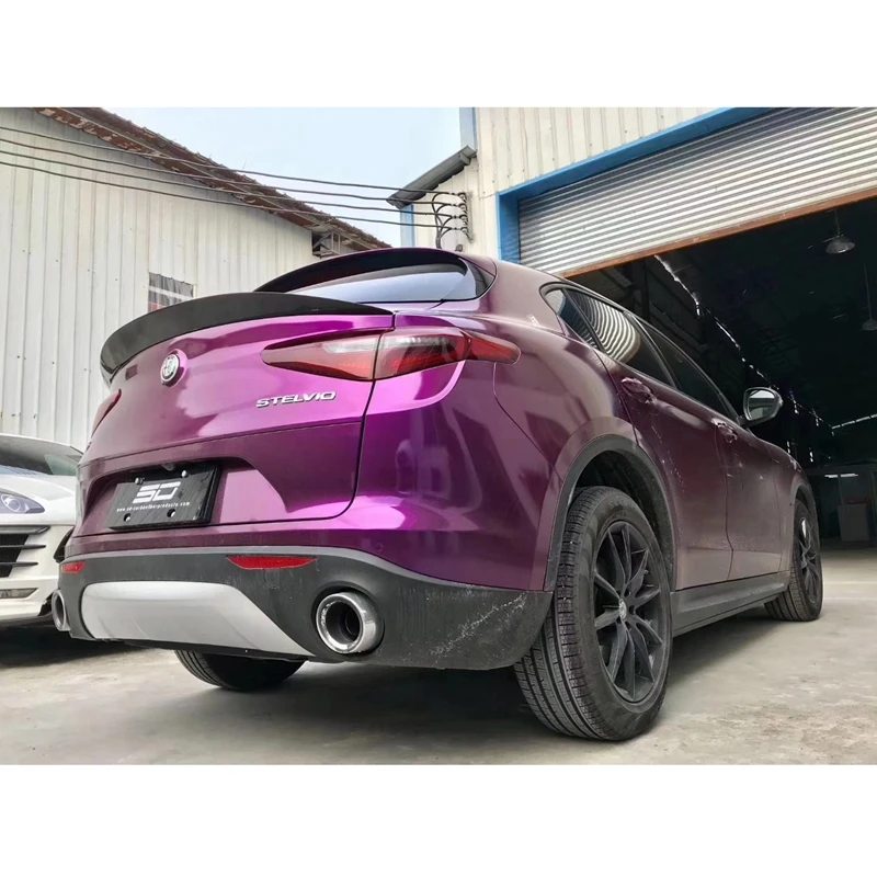 Спойлер для Alfa Romeo Stelvio спойлер заднего багажника из углеродного волокна черная