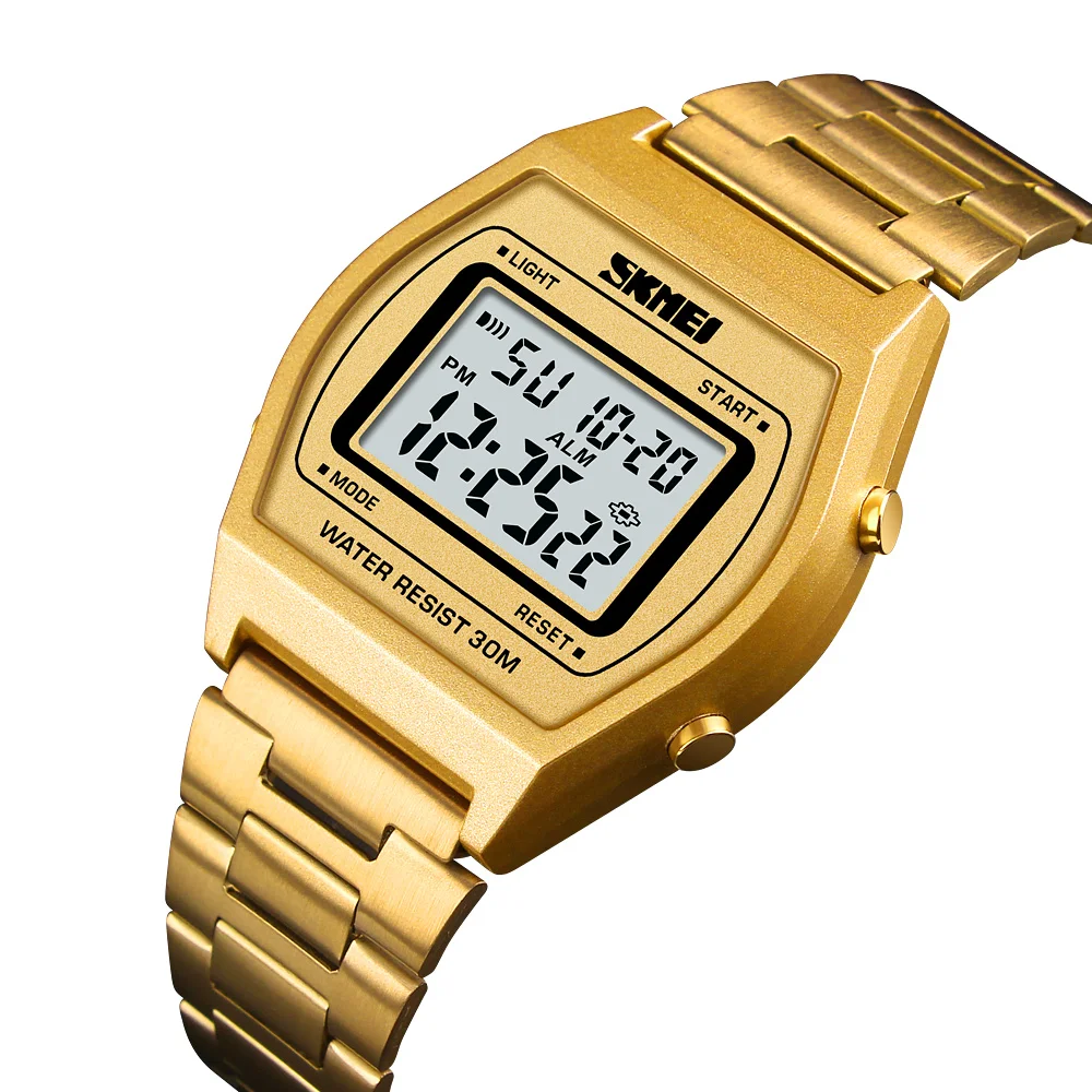 SKMEI Mens Watches Men Relojes Deportivos Sports Watch Waterproof Stainless Steel Fashion Gold Digital Wristwatches Male Clock
SKMEI Mens Watches Men Relojes Deportivos Sports Watch Waterproof Stainless Steel Fashion Gold Digital Wristwatches Male Clock