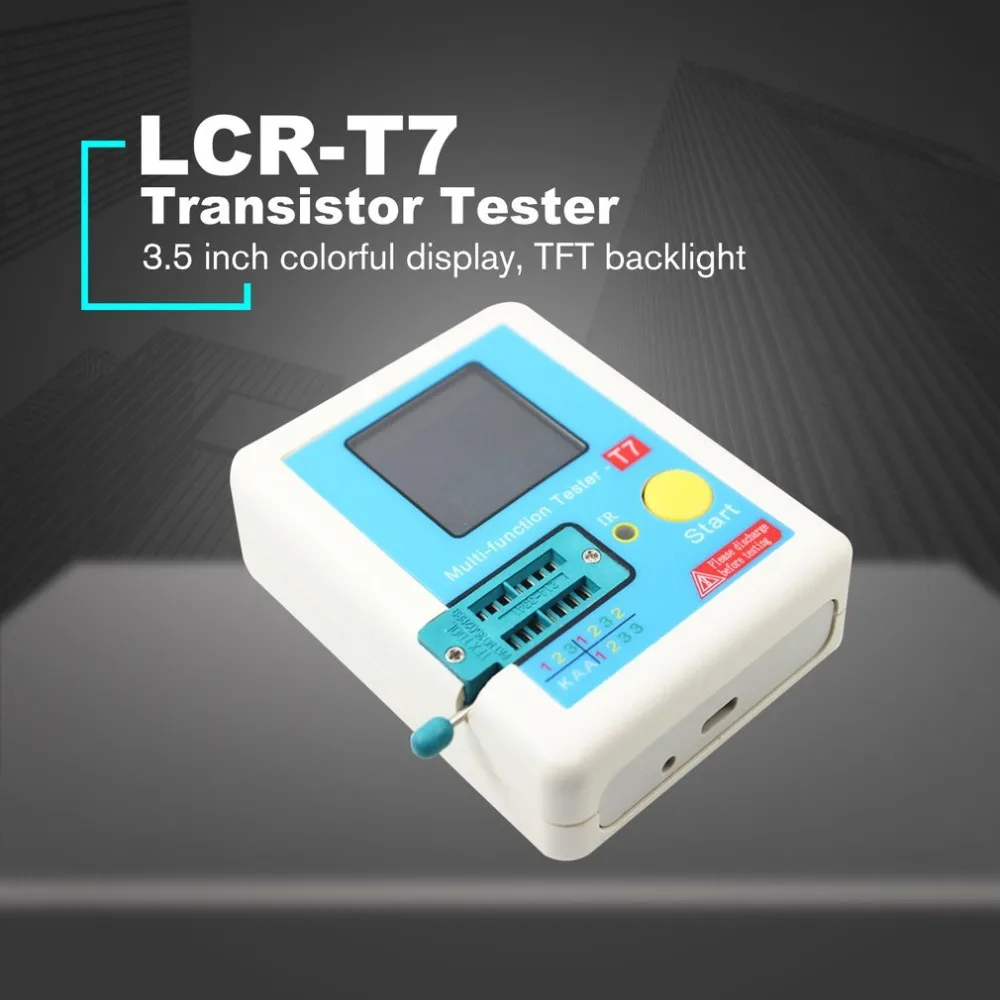 LCR T7 тестер транзисторов TFT Диод Триод Емкость Измеритель ESR измеритель NPN PNP MOSFET ИК