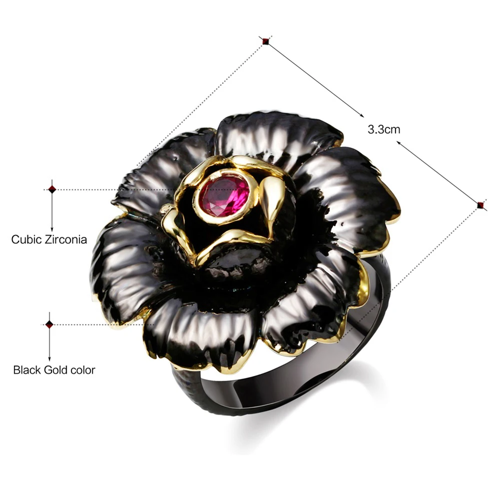 Beautiful flower Pendant earrings ring sets trendy accessories Red crystal nice black 3pcs jewelry sets for women
Beautiful flower Pendant earrings ring sets trendy accessories Red crystal nice black 3pcs jewelry sets for women