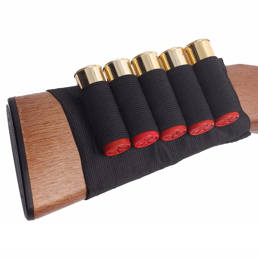 Tactical 5 Rounds Shotgun Buttstock Ammo Pouch Shell Holder Bullet Cartridge Bandolier Tactical Rifle Hunting Gun Accessory
Tactical 5 Rounds Shotgun Buttstock Ammo Pouch Shell Holder Bullet Cartridge Bandolier Tactical Rifle Hunting Gun Accessory