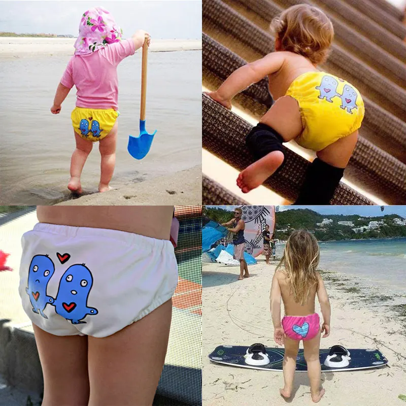 Baby Swim Nappy Waterproof Adjustable Swimming Pants for 8KG-15KG Infant Boys and Girls Cartoon Swimwear Diapers | Мать и ребенок