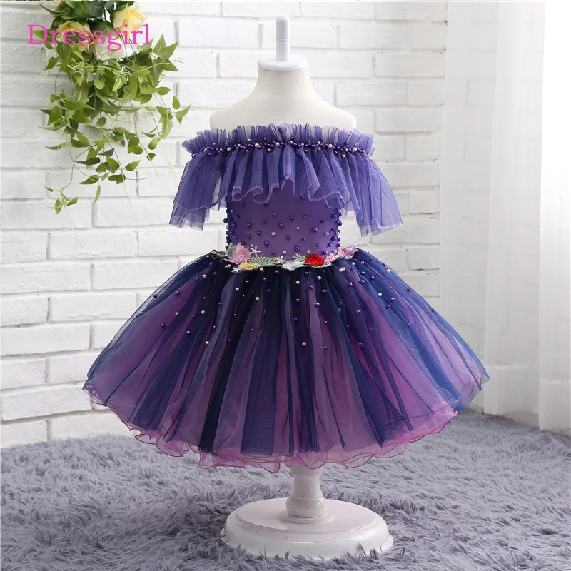 Dark Purple Flower Girl Dresses For Weddings A-line Cap Sleeves Tulle Pearls First Communion Dresses For Little Girls
Dark Purple Flower Girl Dresses For Weddings A-line Cap Sleeves Tulle Pearls First Communion Dresses For Little Girls