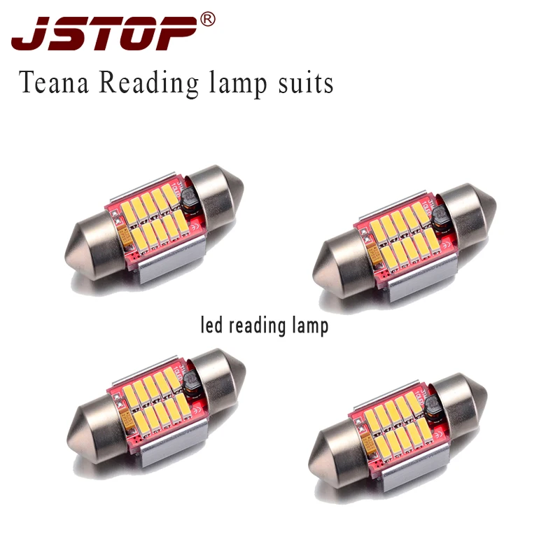 JSTOP 4pcs/set teana high quality led reading lights auto 6000k Interior bulbs car lamps C5W festoon 31mm 12-24VAC canbus Lights
JSTOP 4pcs/set teana high quality led reading lights auto 6000k Interior bulbs car lamps C5W festoon 31mm 12-24VAC canbus Lights