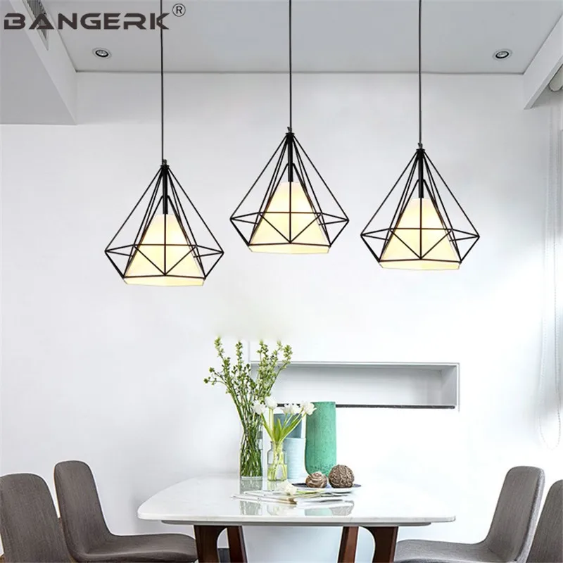 Nordic Design Bird Cage Vintage Pendant Light LED Iron Fabric Diamond Hanging Lamps Home Lighting Dining Room Lights Luminaire
Nordic Design Bird Cage Vintage Pendant Light LED Iron Fabric Diamond Hanging Lamps Home Lighting Dining Room Lights Luminaire