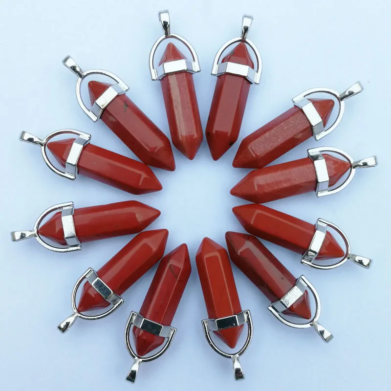 Wholesale 50pcs Natural rainbow Stone Pendants Hexagonal alloy pillar Pendants & necklaces for making Jewelry
Wholesale 50pcs Natural rainbow Stone Pendants Hexagonal alloy pillar Pendants & necklaces for making Jewelry