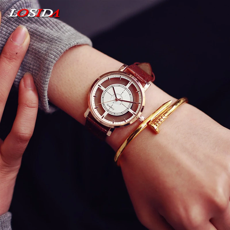 Skeleton Quartz Ladies Watches Brand Losida Leather Strap New Dress Fashion Womens Sports Watches Hour Relogio Feminino for Gift
Skeleton Quartz Ladies Watches Brand Losida Leather Strap New Dress Fashion Womens Sports Watches Hour Relogio Feminino for Gift