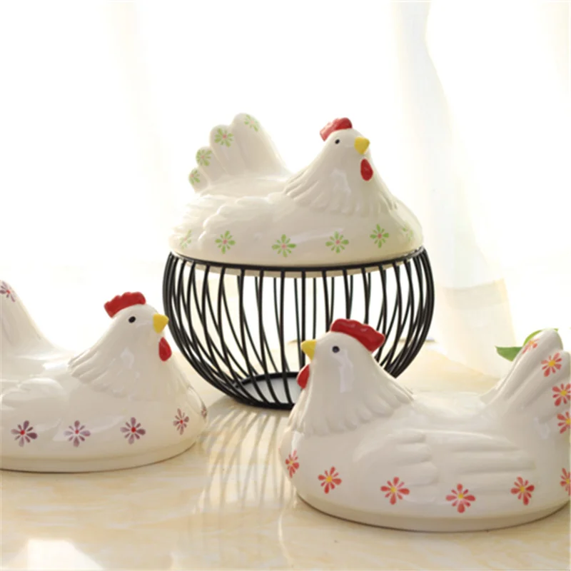 Ceramic Egg Holder Chicken Wire Egg Basket Fruit Basket Creative Collection Ceramic Hen Oraments Decoration Kitchen Storage Tool
Ceramic Egg Holder Chicken Wire Egg Basket Fruit Basket Creative Collection Ceramic Hen Oraments Decoration Kitchen Storage Tool