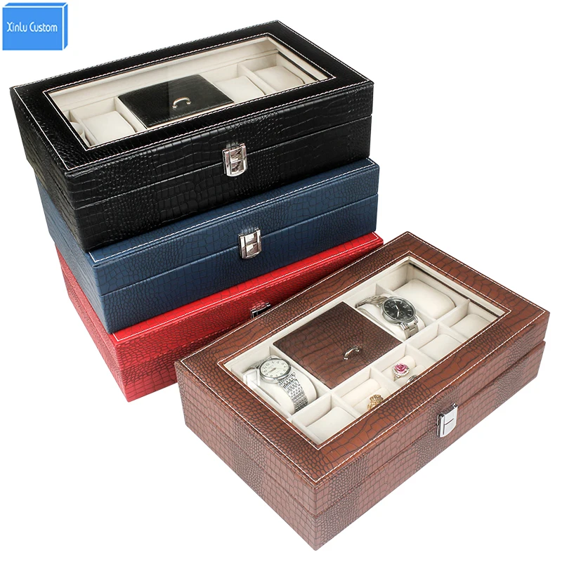 Retail/Wholesale Luxury Animal Pattem Leather Wood 8+2 Watch Box Jewelry Ring Collect&Display PVC Window Gift Women Travel Box
Retail/Wholesale Luxury Animal Pattem Leather Wood 8+2 Watch Box Jewelry Ring Collect&Display PVC Window Gift Women Travel Box