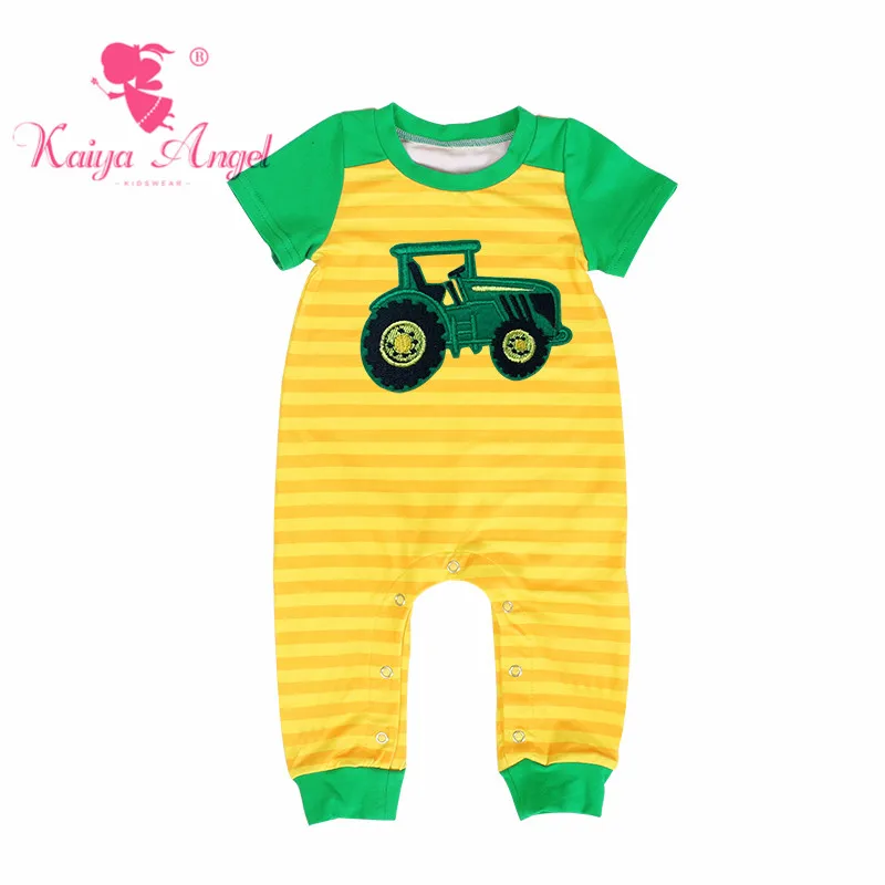 Kaiya Angel Newborn Unisex Toddler Boy Halloween Yellow-orange Stripe Tractor Rompers Baby Girl Summer Autumn Clothes Wholesale
Kaiya Angel Newborn Unisex Toddler Boy Halloween Yellow-orange Stripe Tractor Rompers Baby Girl Summer Autumn Clothes Wholesale