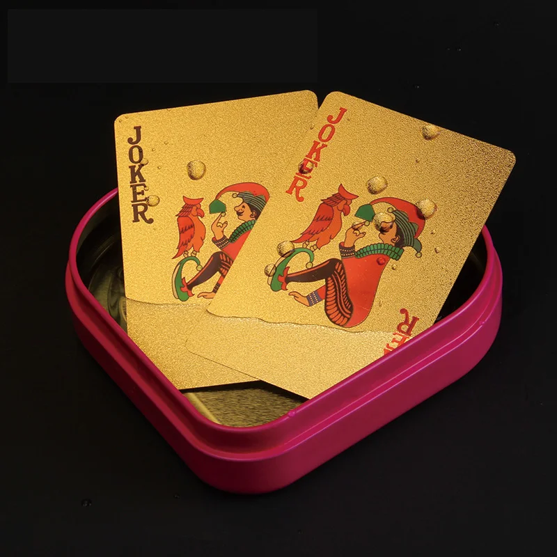 New Hot Gold Foil Plated Baccarat Texas Hold'em Plastic Playing Cards Waterproof Poker Cards Board Games 2.28*3.46 inch 6 Colors
New Hot Gold Foil Plated Baccarat Texas Hold'em Plastic Playing Cards Waterproof Poker Cards Board Games 2.28*3.46 inch 6 Colors