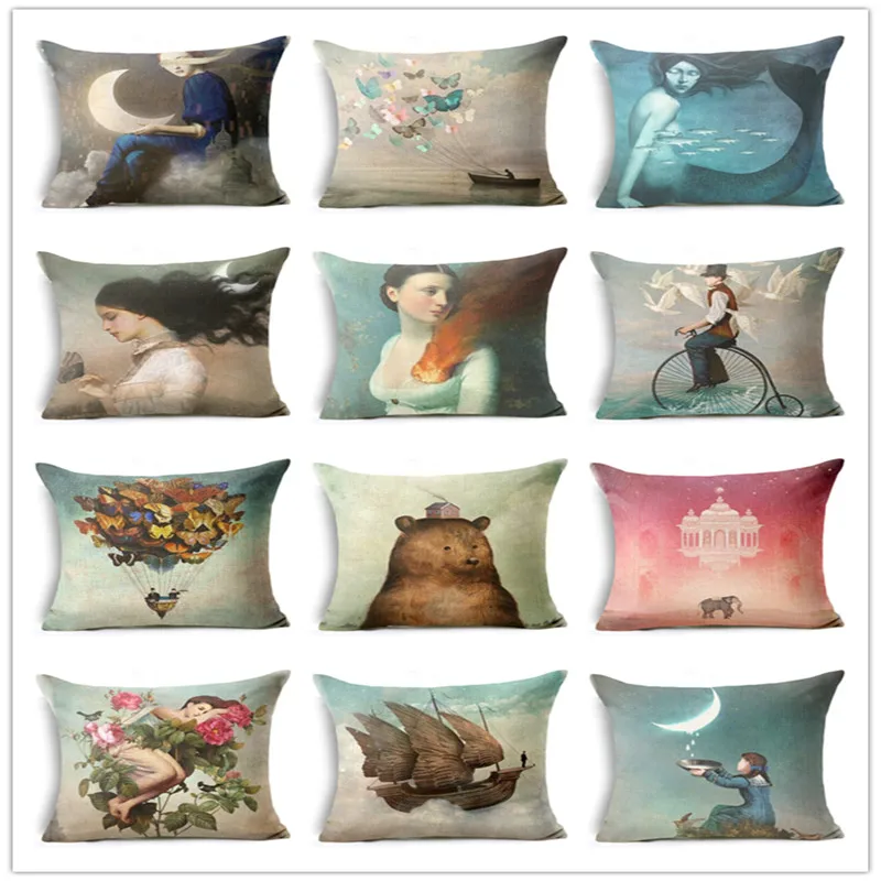 Christian Style Linen Pillow Case Animal Flower Moon Cushion Cover Sailing Mermaid for Sofa Home Decorative Throw Pillow Cover
Christian Style Linen Pillow Case Animal Flower Moon Cushion Cover Sailing Mermaid for Sofa Home Decorative Throw Pillow Cover