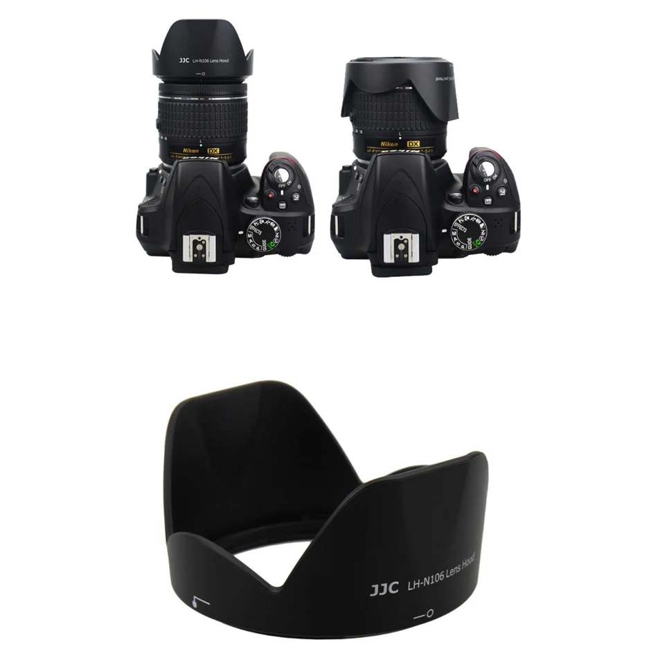 Бленда для объектива камеры 55 мм Nikon D3300 D5300 D3400 D5600 D3500 AF-P 18-55 винтовое крепление