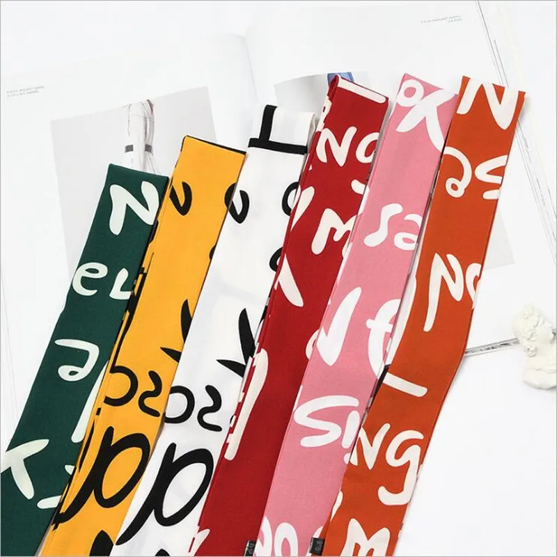 2019 New Letter Print Head Skinny Scarf Brand Narrow Silk Scarves For Women Chiffon Head Band Long Handle Bag Ribbons Wraps Tie
2019 New Letter Print Head Skinny Scarf Brand Narrow Silk Scarves For Women Chiffon Head Band Long Handle Bag Ribbons Wraps Tie