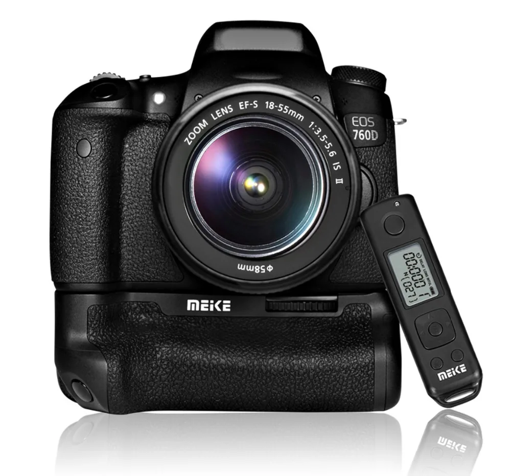 MEKE Meike MK-760D Pro 2.4G wireless Remote Control Battery Grip Holder for Canon EOS 760D/750D
MEKE Meike MK-760D Pro 2.4G wireless Remote Control Battery Grip Holder for Canon EOS 760D/750D