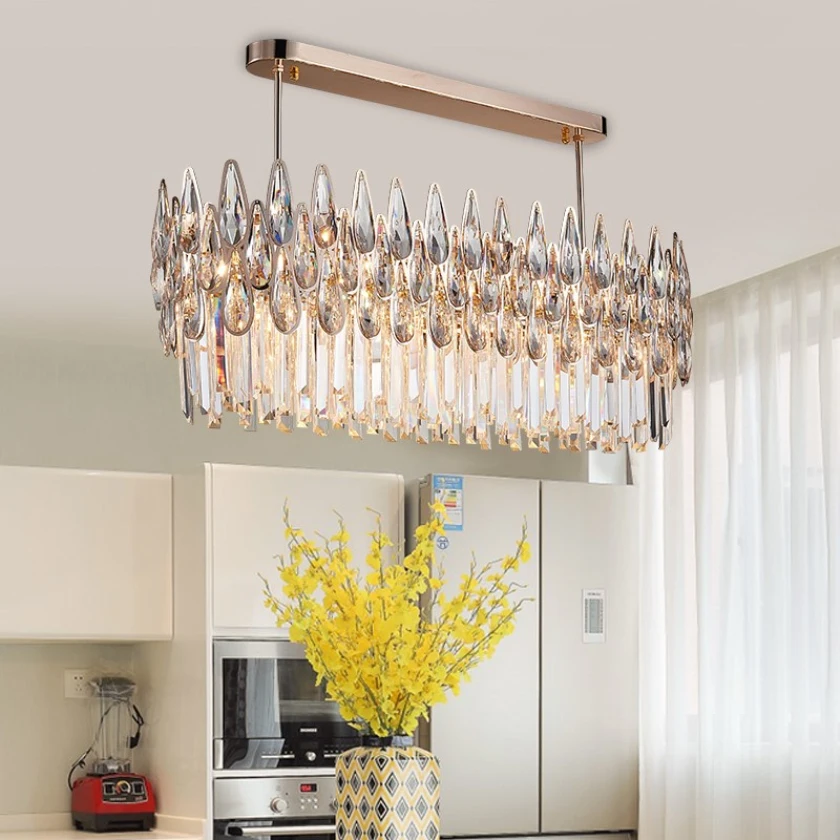 Luxury modern crystal chandelier designer gold simple rectangle lustre living room decoration LED chandelier
Luxury modern crystal chandelier designer gold simple rectangle lustre living room decoration LED chandelier