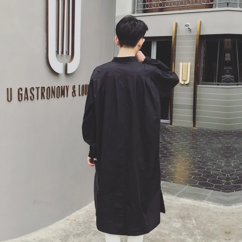S-5XL!!!The spring and autumn period and the new men's fashion leisure loose long black and white long sleeve shirt
S-5XL!!!The spring and autumn period and the new men's fashion leisure loose long black and white long sleeve shirt