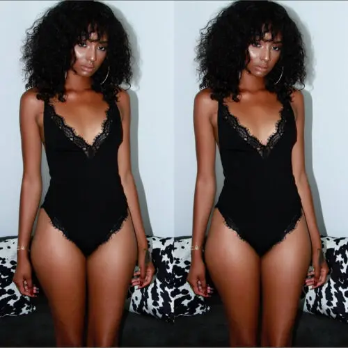 2019 Sexy Women Lace Patchwork Deep V Neck Bodysuit Jumpsuit Backless Slim Jumpsuit Exotic Apparel Hot Sale
2019 Sexy Women Lace Patchwork Deep V Neck Bodysuit Jumpsuit Backless Slim Jumpsuit Exotic Apparel Hot Sale