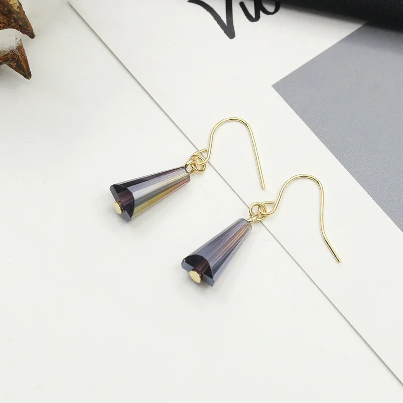 Red Pink Blue Purple Yellow White Cone Crystal Pendnat Golden Drop Earrings Dangle Earrings for Women
Red Pink Blue Purple Yellow White Cone Crystal Pendnat Golden Drop Earrings Dangle Earrings for Women
