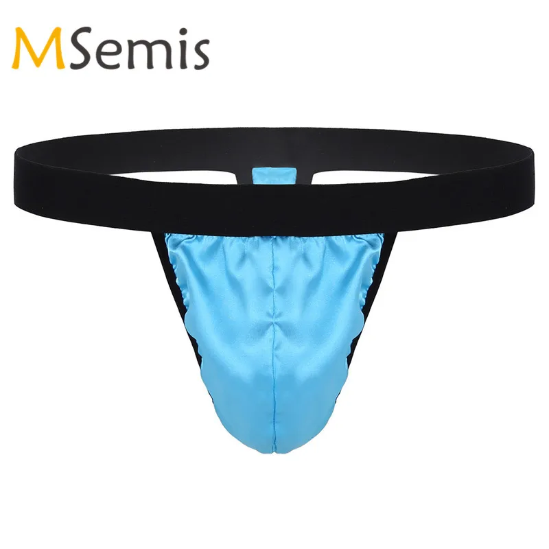 MSemis Mens Sexy Lingerie Shiny Satin Thong Men High Cut T Back Bikini G-string Underwear Bulge Pouch Panties Gay Satin Panties
MSemis Mens Sexy Lingerie Shiny Satin Thong Men High Cut T Back Bikini G-string Underwear Bulge Pouch Panties Gay Satin Panties