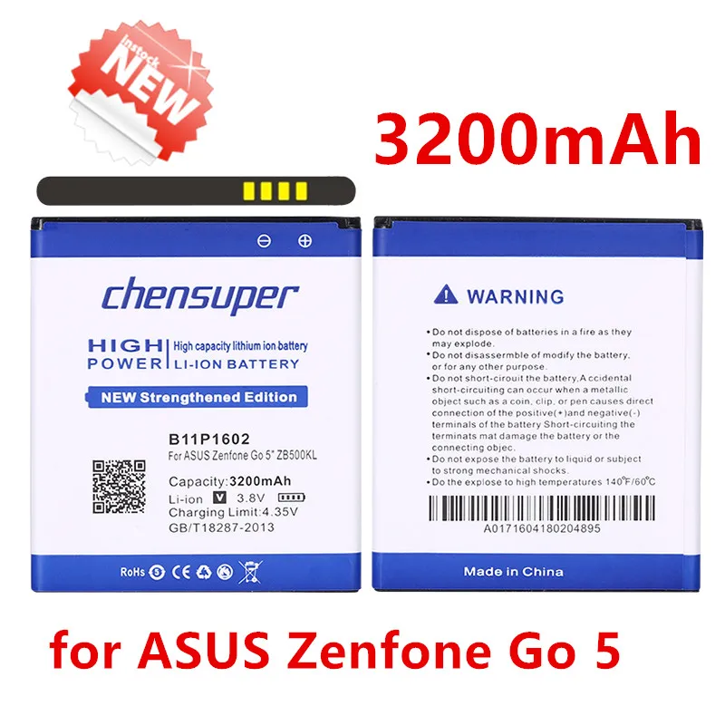 Аккумулятор chensuper 3200 мАч B11P1602 для ASUS Zenfone Go 5 "ZB500KL X00AD X00ADC X00ADA
Аккумулятор chensuper 3200 мАч B11P1602 для ASUS Zenfone Go 5 "ZB500KL X00AD X00ADC X00ADA