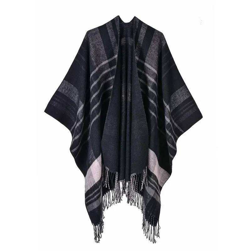 2019 Autumn Winter Plus Size Warm Striped Ponchos And Capes For Women Oversized Shawls Wraps Cashmere Pashmina Female Bufanda
2019 Autumn Winter Plus Size Warm Striped Ponchos And Capes For Women Oversized Shawls Wraps Cashmere Pashmina Female Bufanda