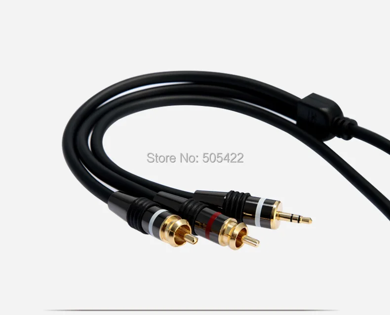 DHL shipping 3.5mm Male to 2 RCA Stereo Black Audio Video Adapter Cable Cord For HDTV High Quality
DHL shipping 3.5mm Male to 2 RCA Stereo Black Audio Video Adapter Cable Cord For HDTV High Quality