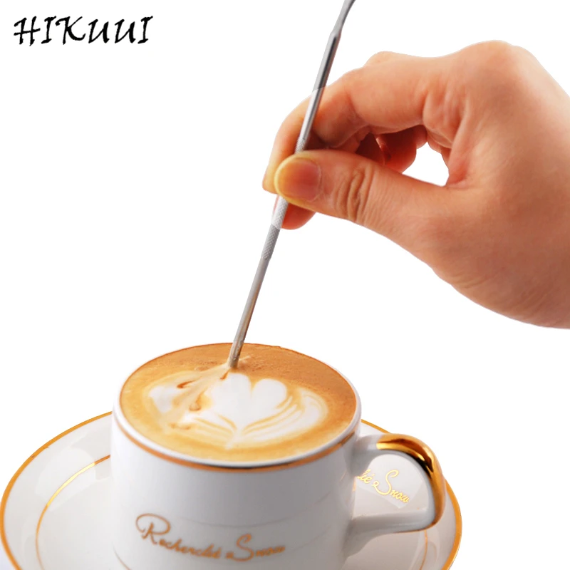 Игла для капучино HIKUUI Caffe латте Шпилька инструменты кофе гирлянда игла резная