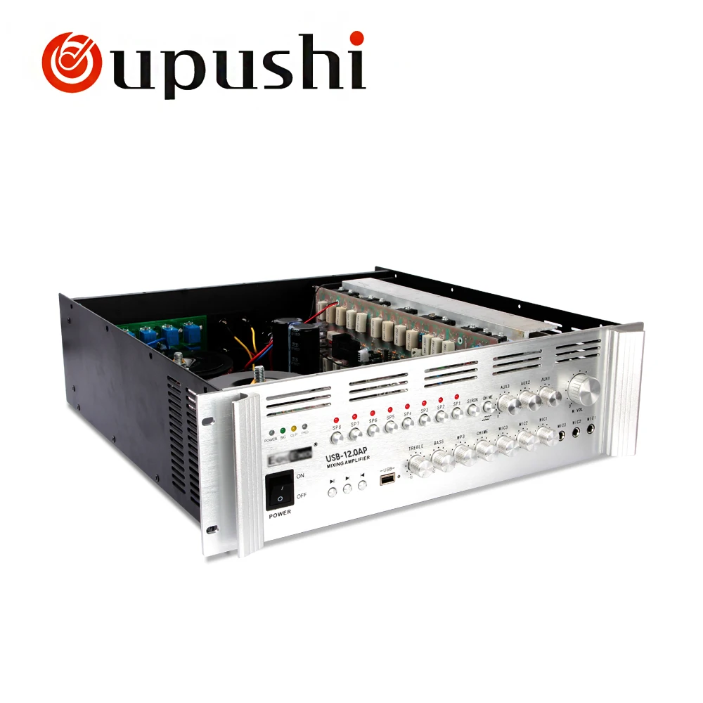 USB-12.0AP 1200w professional stage amplifier with usb to School broadcasting system oupushi
USB-12.0AP 1200w professional stage amplifier with usb to School broadcasting system oupushi