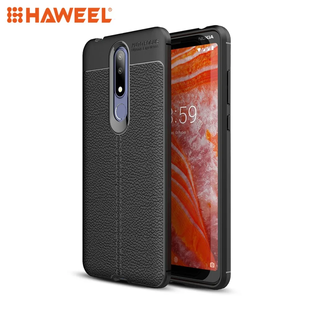 HAWEEL Phone Case for Nokia 3.1Plus / X3 Litchi Texture TPU Shockproof Case Cover Protective Shell
HAWEEL Phone Case for Nokia 3.1Plus / X3 Litchi Texture TPU Shockproof Case Cover Protective Shell