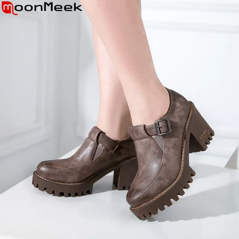 MoonMeek 2020 new spring autumn shoes women round toe platform high heels shoes platform elegant dress shoes big size 34-43
MoonMeek 2020 new spring autumn shoes women round toe platform high heels shoes platform elegant dress shoes big size 34-43