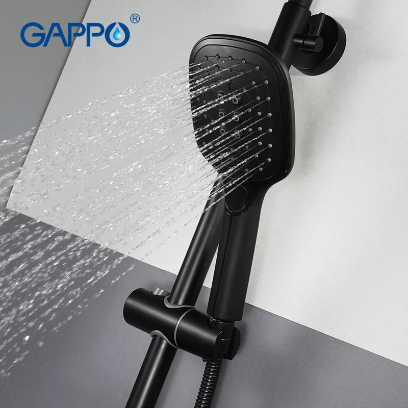 GAPPO shower Faucets 3 function shower faucet mixer brass and stainless steel rainfall shower set mixer tap black faucet mixer
GAPPO shower Faucets 3 function shower faucet mixer brass and stainless steel rainfall shower set mixer tap black faucet mixer