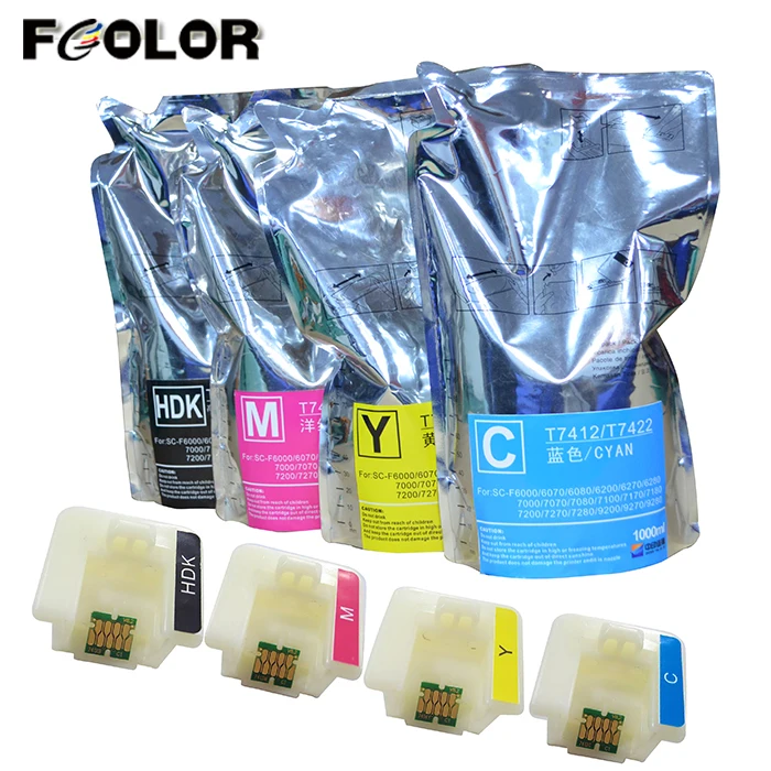 1000ml T7411 T7414 T741X Sublimation Ink Bag With Chip for Epson Surecolor F6000 F6070 F6200 F7000 F9200
1000ml T7411 T7414 T741X Sublimation Ink Bag With Chip for Epson Surecolor F6000 F6070 F6200 F7000 F9200