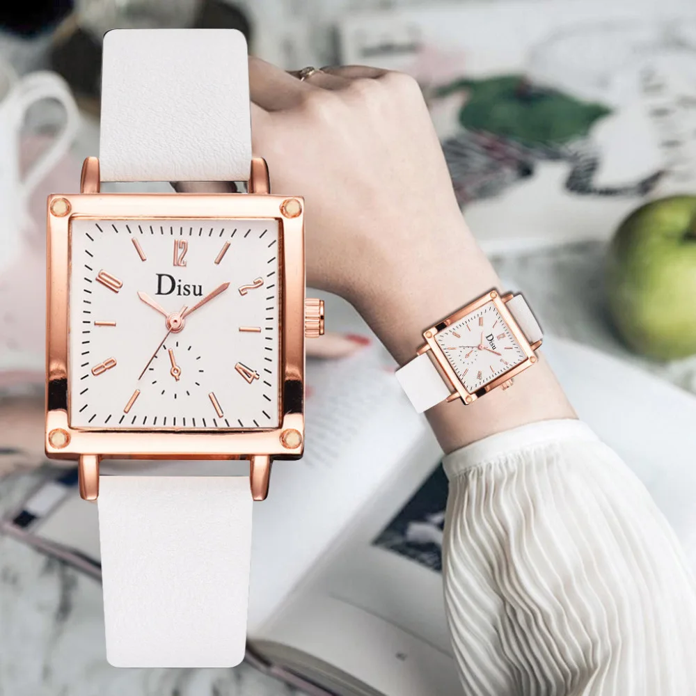 Disu Fashion Square Digital Dial Reloj mujer Ladies Watches Analog Quartz Wrist Women's Watches Simple Leather Band Clock B50
Disu Fashion Square Digital Dial Reloj mujer Ladies Watches Analog Quartz Wrist Women's Watches Simple Leather Band Clock B50